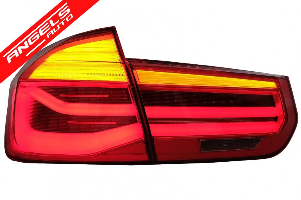 Stopuri LED compatibile cu BMW Seria 3 F30 (2011-2019) Rosu Clar LCI Look Semnal Dinamic - imagine 4