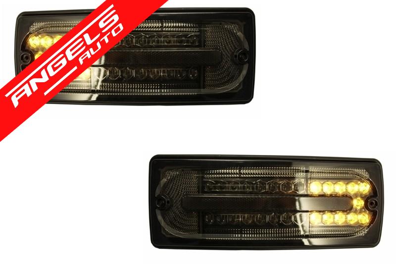 Stopuri Full LED compatibile cu Mercedes W463 G-Class (1989-2015) Fumuriu - imagine 4