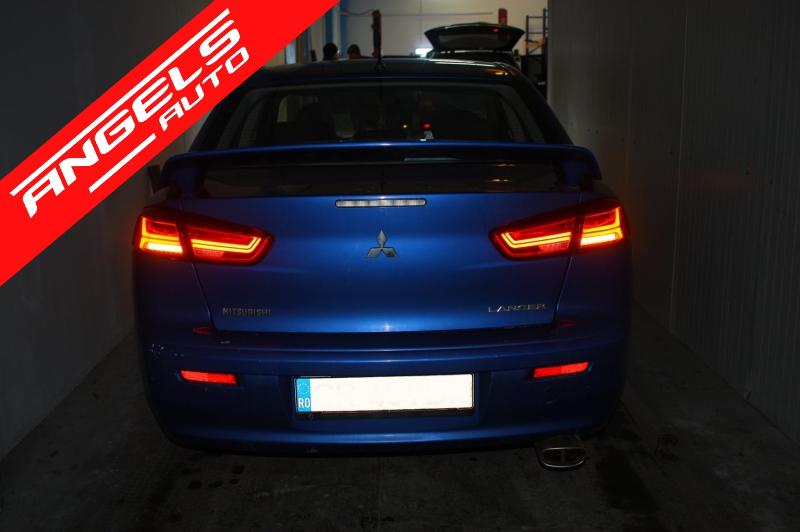 Stopuri compatibile cu Mitsubishi Lancer 2008+ Full Led Light Bar Semnal Dinamic - imagine 7