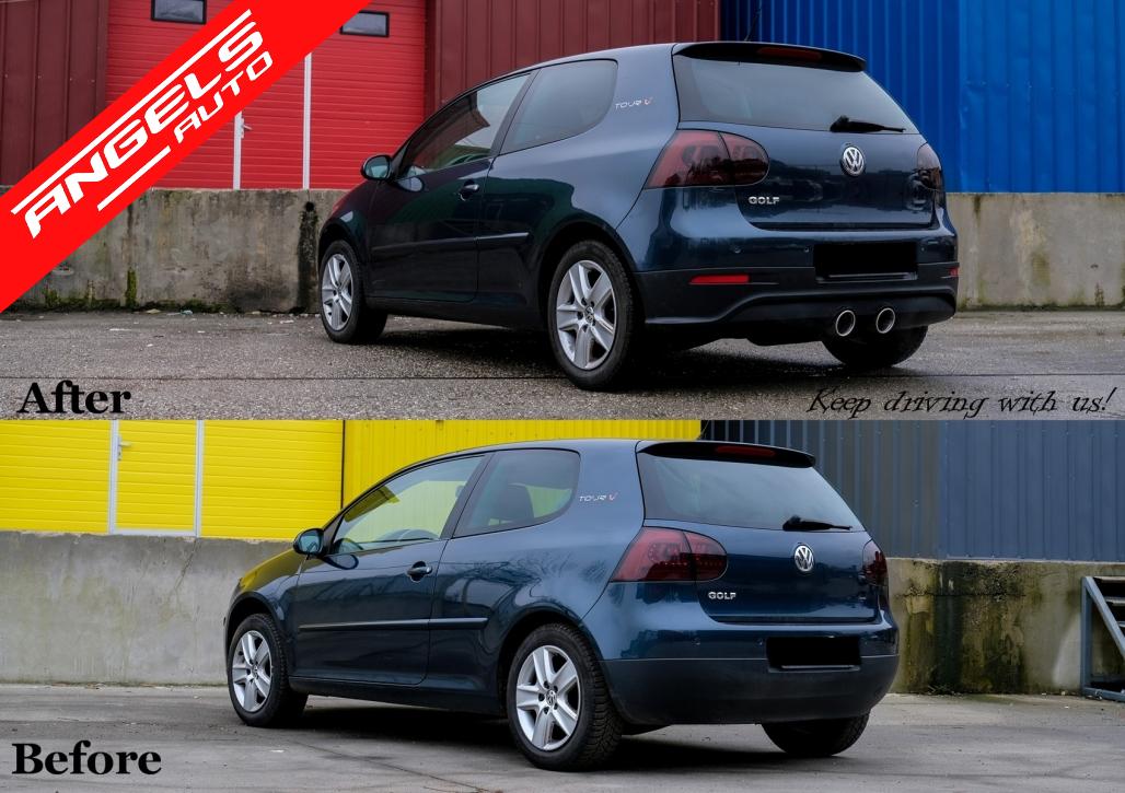 Prelungire Bara Spate compatibila cu VW Golf 5 (2003-2007) R32 Look - imagine 5