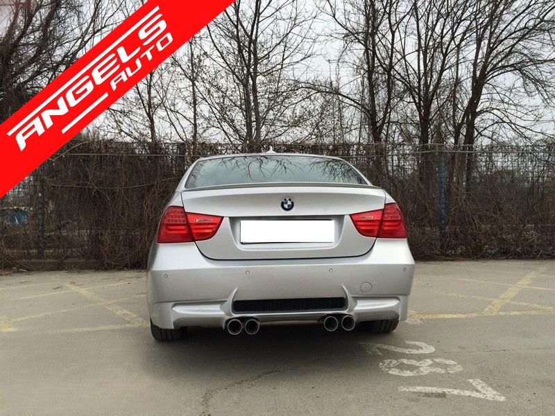 Bara spate M compatibila cu BMW Seria 3 E90 (2004-2011) M3 Look Evacuare Dubla - imagine 4
