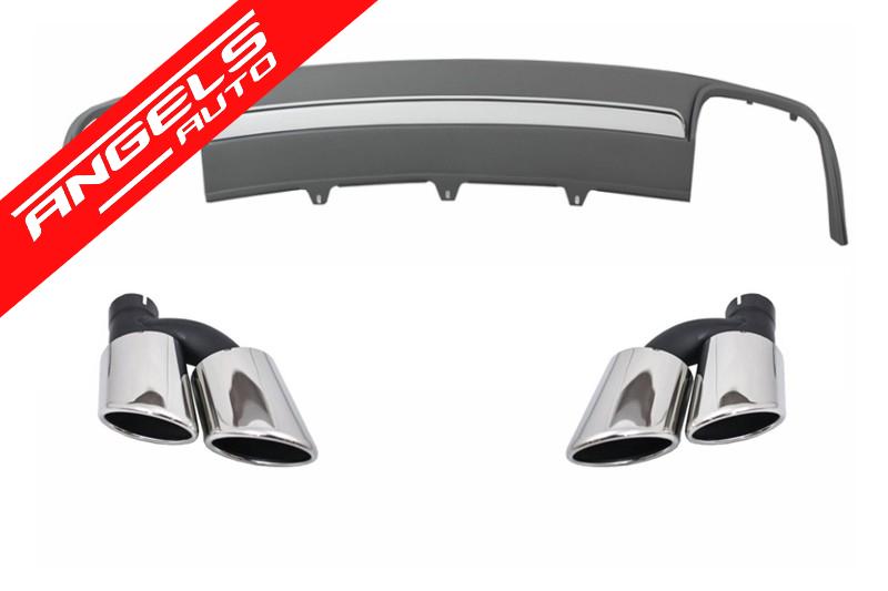 Difuzor Bara Spate cu Tobe compatibil cu Audi A4 B8 Facelift (2012-2015) S4 Design