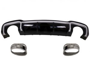 Difuzor Bara Spate compatibil cu Audi A3 8V Facelift Sedan Cabrio (2016-2018) RS3