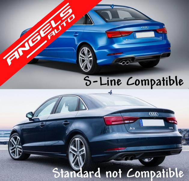 Difuzor Bara Spate compatibil cu Audi A3 8V Facelift Sedan Cabrio (2016-2018) RS3 - imagine 7