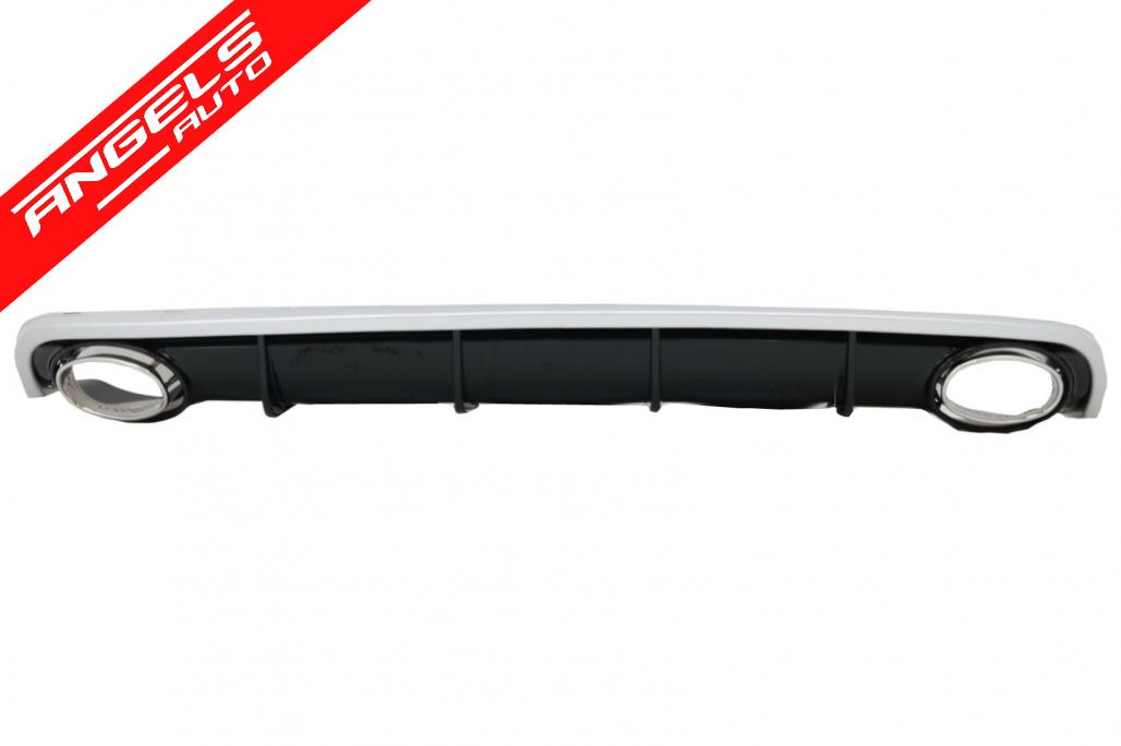 Difuzor Bara Spate si Ornamente Evacuare compatibil cu Audi A6 C7 4G (2010-2014) RS6 Look - imagine 2