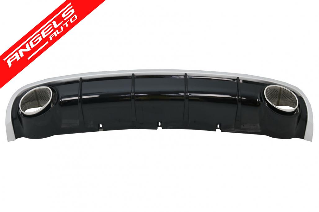 Difuzor Bara Spate si Ornamente Evacuare compatibil cu Audi A6 C7 4G (2010-2014) RS6 Look - imagine 4