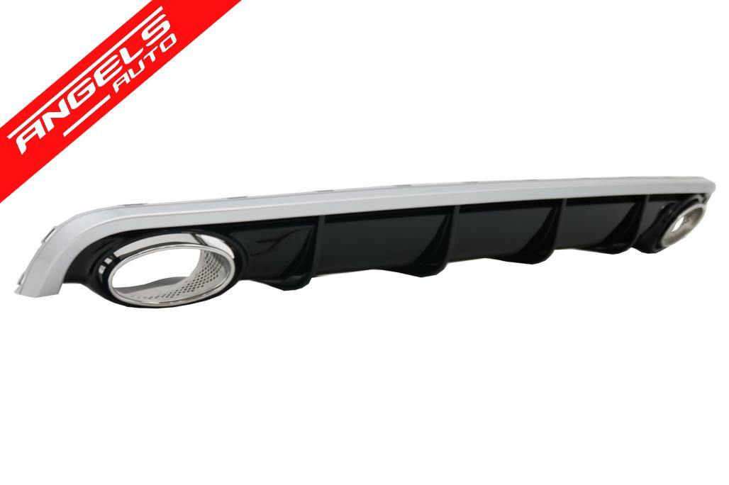 Difuzor Bara Spate si Ornamente Evacuare compatibil cu Audi A6 C7 4G (2010-2014) RS6 Look - imagine 3