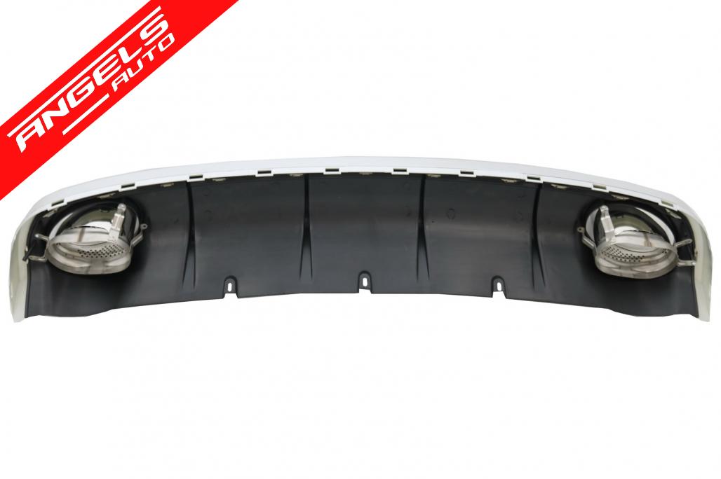 Difuzor Bara Spate si Ornamente Evacuare compatibil cu Audi A6 C7 4G (2010-2014) RS6 Look - imagine 5