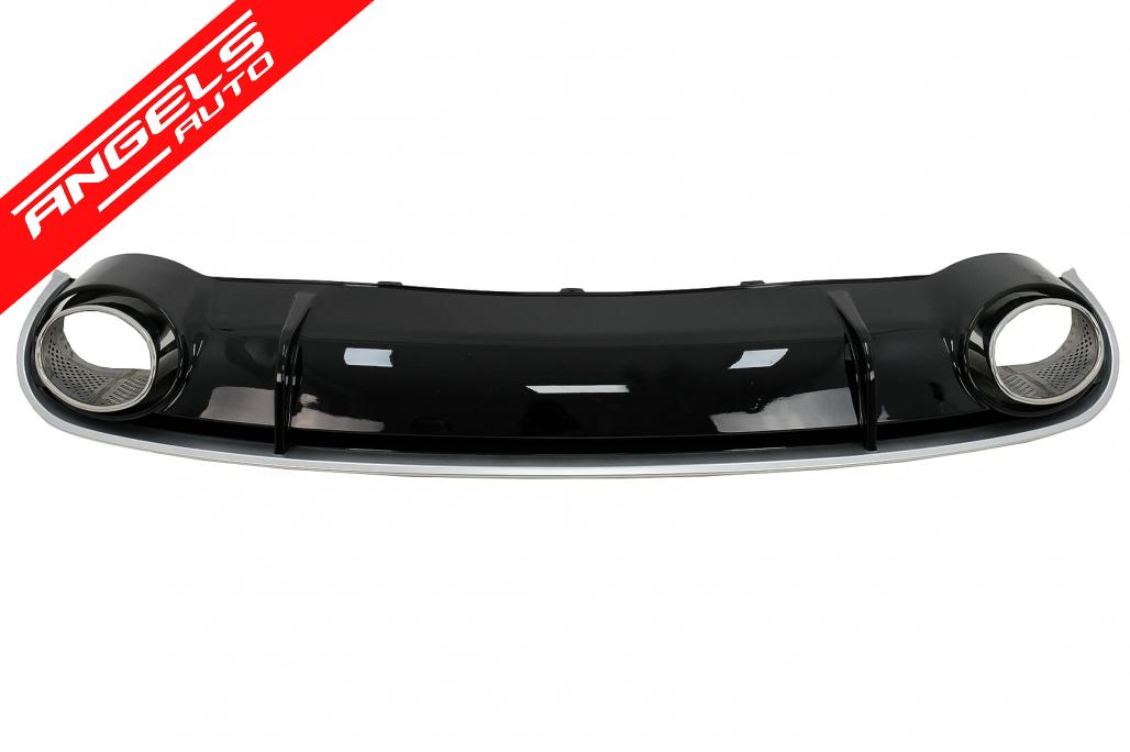 Difuzor Bara Spate si Tobe compatibil cu Audi A4 B8 Pre-Facelift (2007-2011) RS4 Look - imagine 6