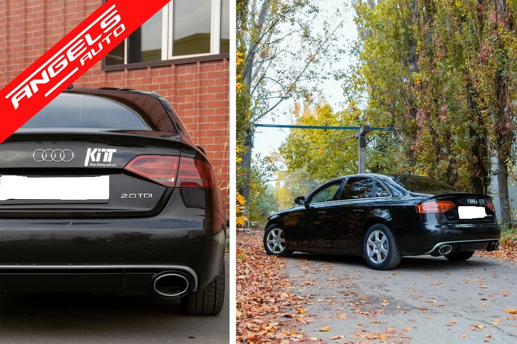Difuzor Bara Spate si Tobe compatibil cu Audi A4 B8 Pre-Facelift (2007-2011) RS4 Look - imagine 10