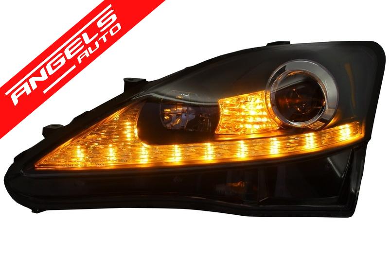 Faruri compatibile cu Lexus IS250/IS350/ XE20 (2006-2013) Dayline LED Negru - imagine 4