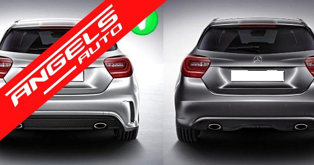 Difuzor Spoiler Bara Spate compatibil cu Mercedes W176 A-Class 2012-up AMG cu Tobe - imagine 8