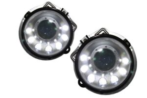 Faruri compatibile cu Mercedes W463 G-CLass Bi-Xenon Look LED 89-12 Mansory-Crom