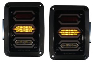 Stopuri Full LED compatibile cu Jeep Wrangler JK (2007-2017) Fumuriu