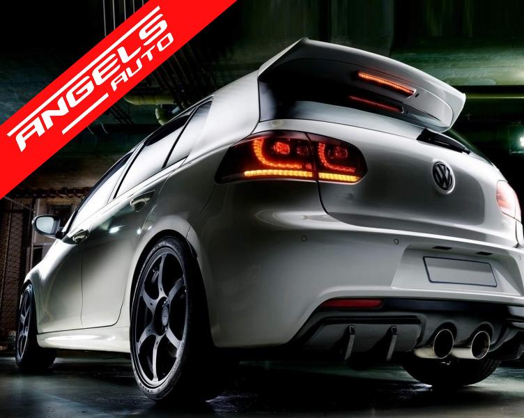 Stopuri LED compatibile cu VW Golf 6 (2008-2013) R20 Design Rosu Fumuriu - imagine 7
