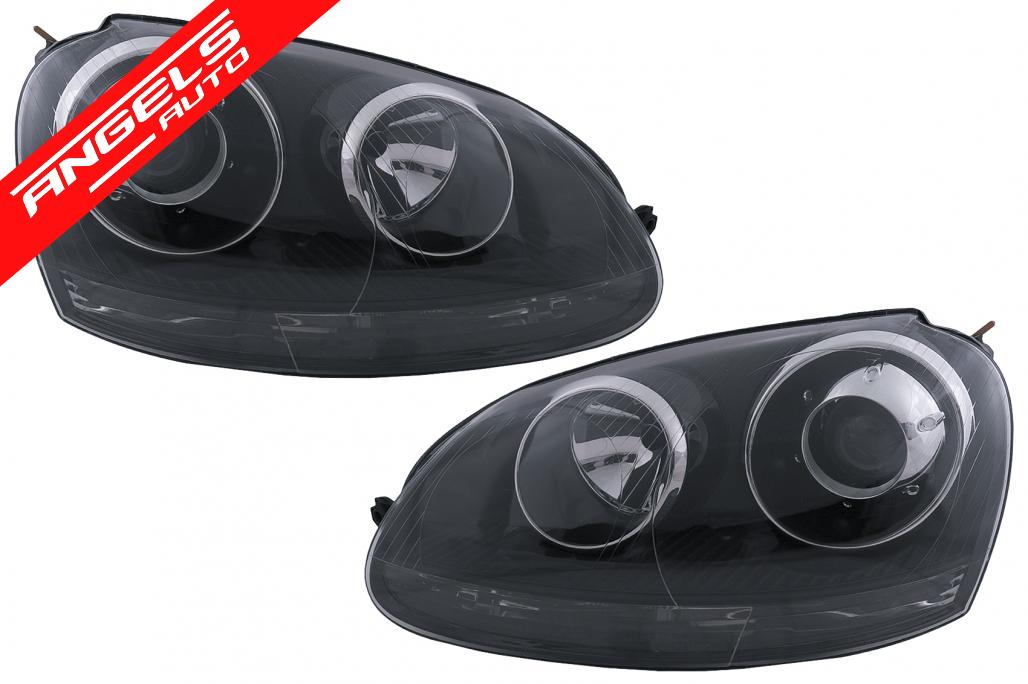 Faruri compatibile cu Golf 5 cu Lupe (2003-2007) GTI R32 Design Black