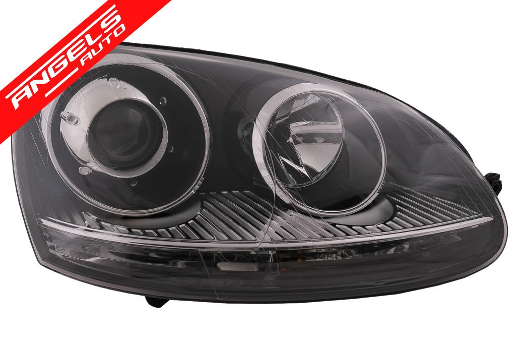 Faruri compatibile cu VW Golf 5 cu Lupe (2003-2007) GTI R32 Design Crom - imagine 2