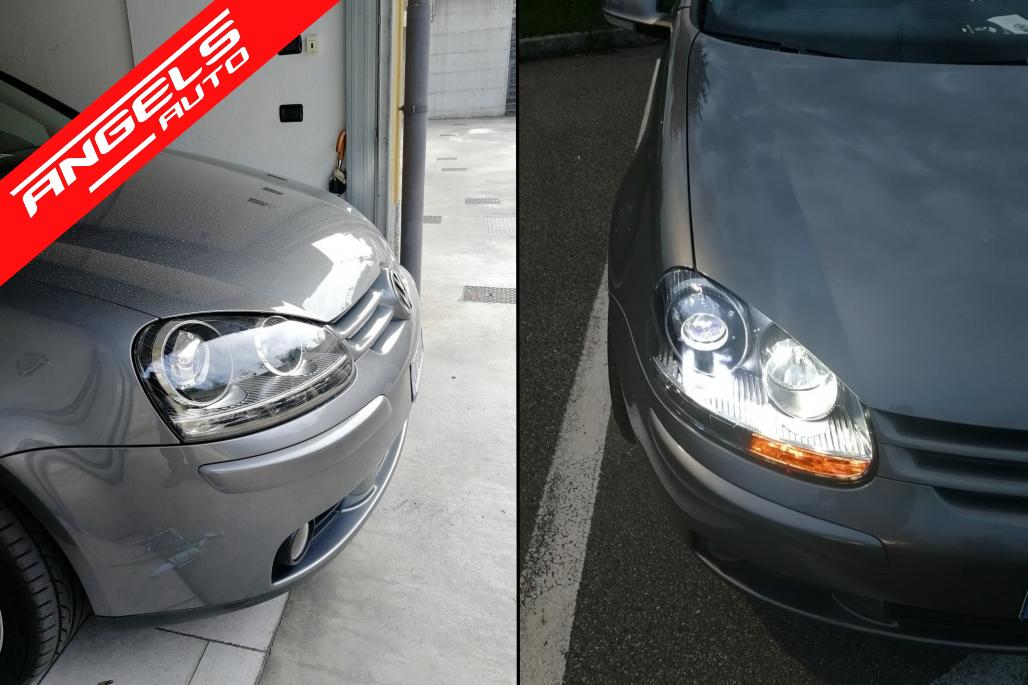 Faruri compatibile cu VW Golf 5 cu Lupe (2003-2007) GTI R32 Design Crom - imagine 8