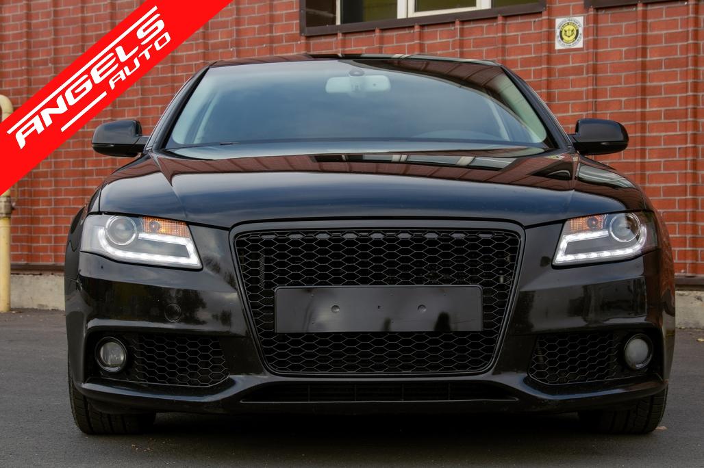 Grila compatibila cu Audi A4 B8 (2008-2011) RS Design Negru Lucios RS4 - imagine 7
