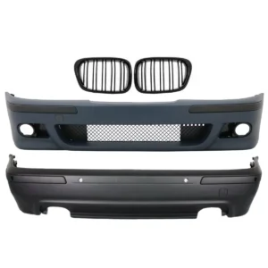 Pachet cu Grile Duble compatibil cu BMW Seria 5 E39 1997-2003 Bara Spate cu PDC