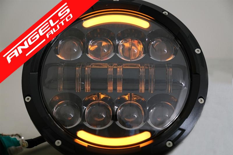 Faruri compatibile cu Jeep Wrangler JK ROVER Defender compatibile cu Mercedes W463 Full LED CREE - imagine 2