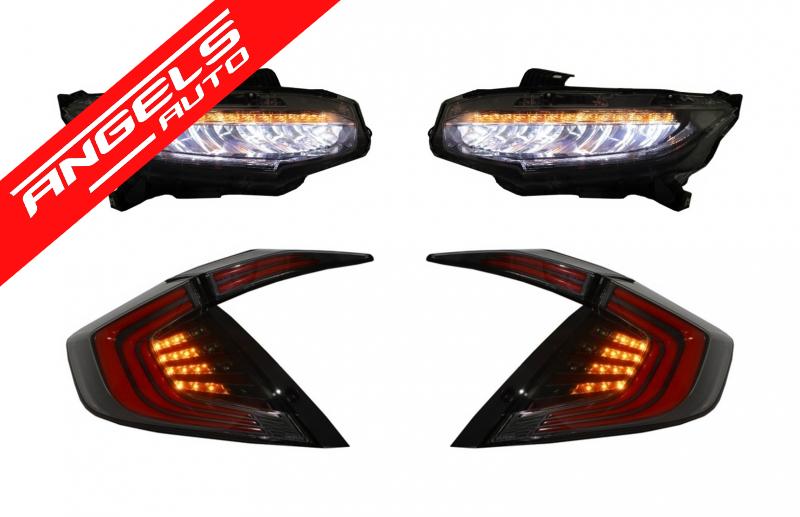 Faruri Stopuri compatibile cu Honda Civic Mk10 (FC/FK) (2016-Up) Limousine Semnalizare Dinamica