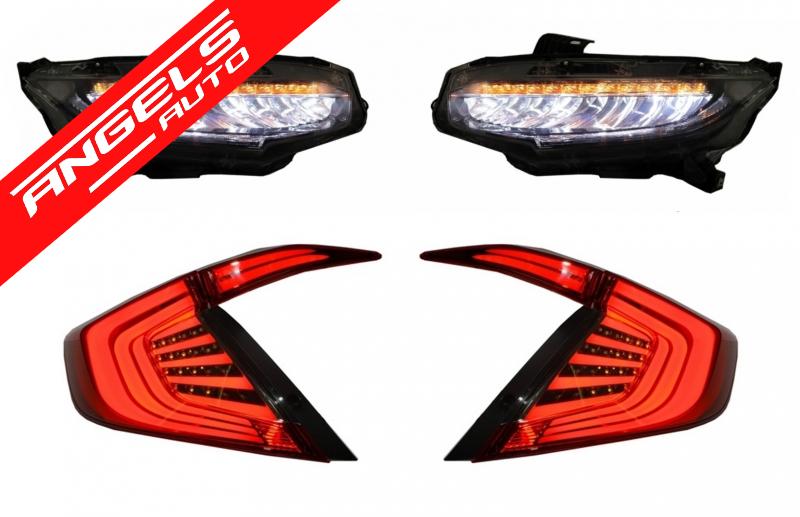 Faruri si Stopuri compatibile cu Honda Civic Mk10 (FC/FK) (2016-Up) Limousine Full LED