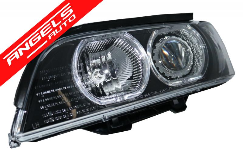 Faruri compatibile cu BMW 5 Series E39 (1995-2000) Angel Eyes Negru DEPO - imagine 4
