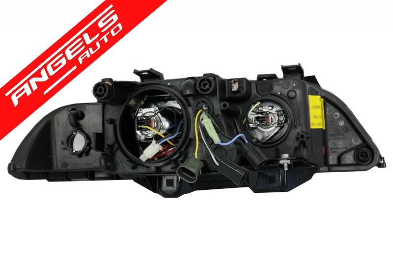 Faruri compatibile cu BMW 5 Series E39 (1995-2000) Angel Eyes Negru DEPO - imagine 5