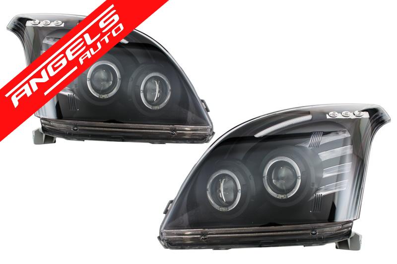 Faruri compatibile cu Toyota Land CruiserFJ120 (2003-2008) Angel Eye Negru
