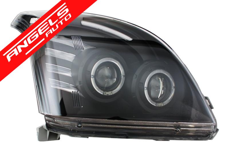 Faruri compatibile cu Toyota Land CruiserFJ120 (2003-2008) Angel Eye Negru - imagine 2