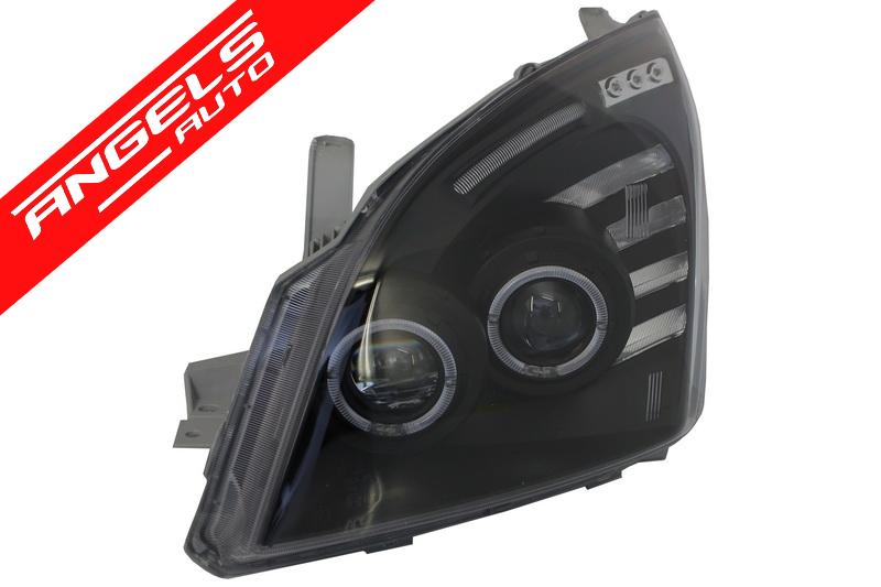 Faruri compatibile cu Toyota Land CruiserFJ120 (2003-2008) Angel Eye Negru - imagine 4