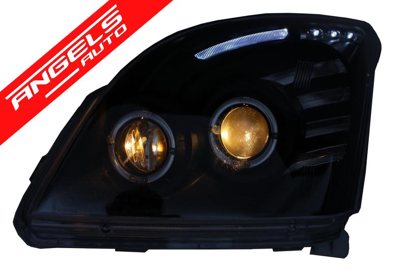 Faruri compatibile cu Toyota Land CruiserFJ120 (2003-2008) Angel Eye Negru - imagine 7