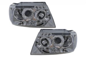 Faruri compatibile cu Jeep Grand Cherokee (1999-up) Angel Eyes Crom