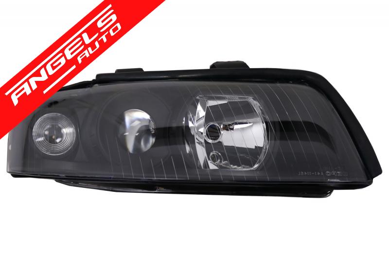 Faruri compatibile cu Audi A4 B6 (2000-2004) Negru cu Lupe DEPO - imagine 2