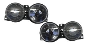 Faruri compatibile cu BMW E30 1982-1994 Negru cu Lupe