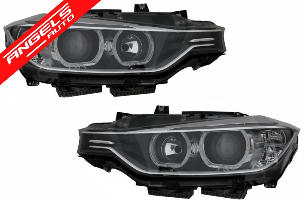 Faruri Angel Eyes compatibile cu BMW Seria 3 F30 F31 (2011-2015) Xenon Look - imagine 3