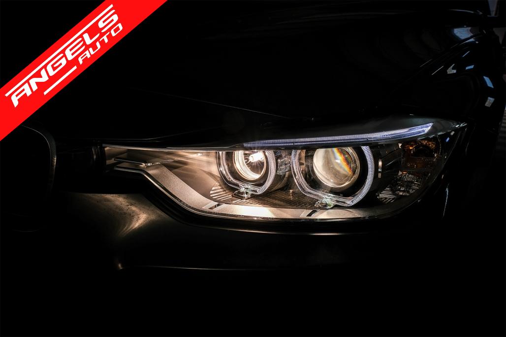 Faruri Angel Eyes compatibile cu BMW Seria 3 F30 F31 (2011-2015) Xenon Look - imagine 4