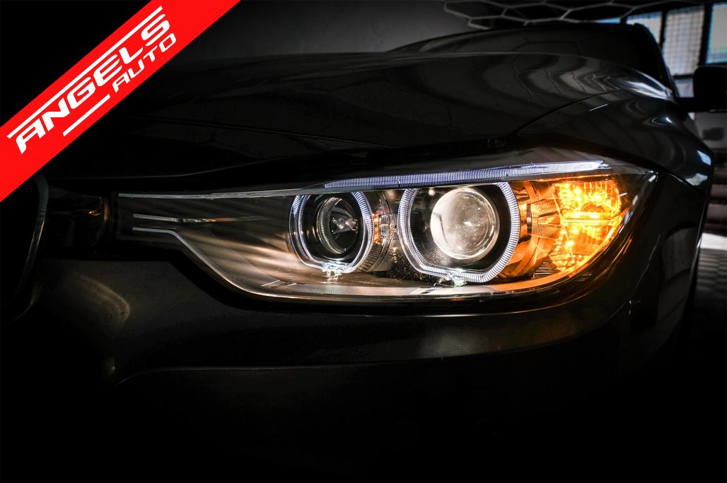 Faruri Angel Eyes compatibile cu BMW Seria 3 F30 F31 (2011-2015) Xenon Look - imagine 5