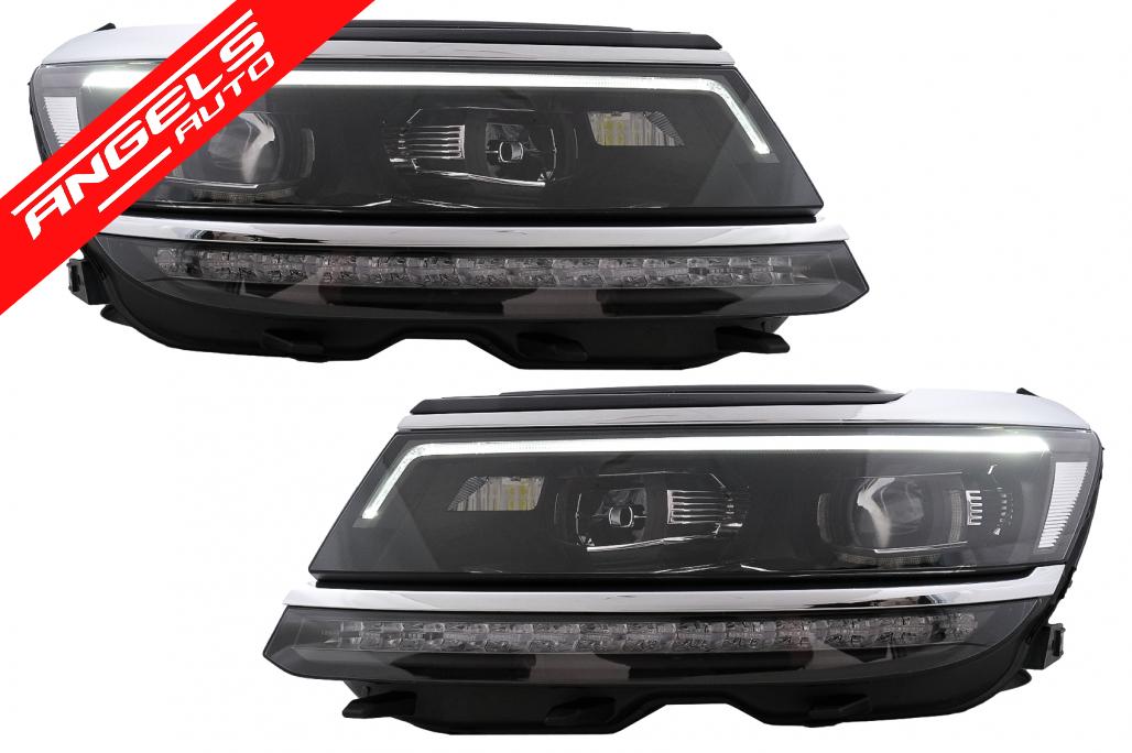 Faruri compatibile cu VW Tiguan II Mk2 (2016-up) R-Line Matrix Design Semnal Dinamic