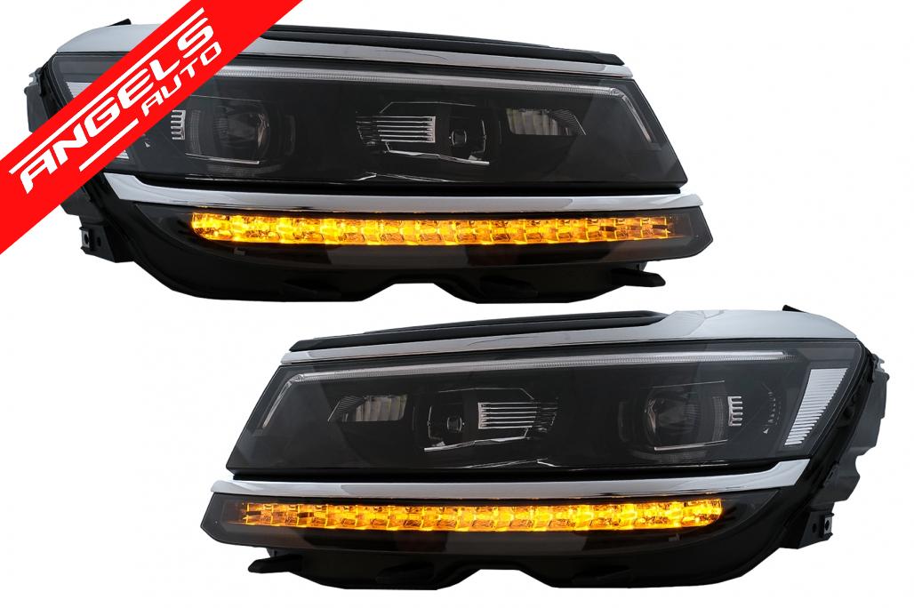 Faruri compatibile cu VW Tiguan II Mk2 (2016-up) R-Line Matrix Design Semnal Dinamic - imagine 3
