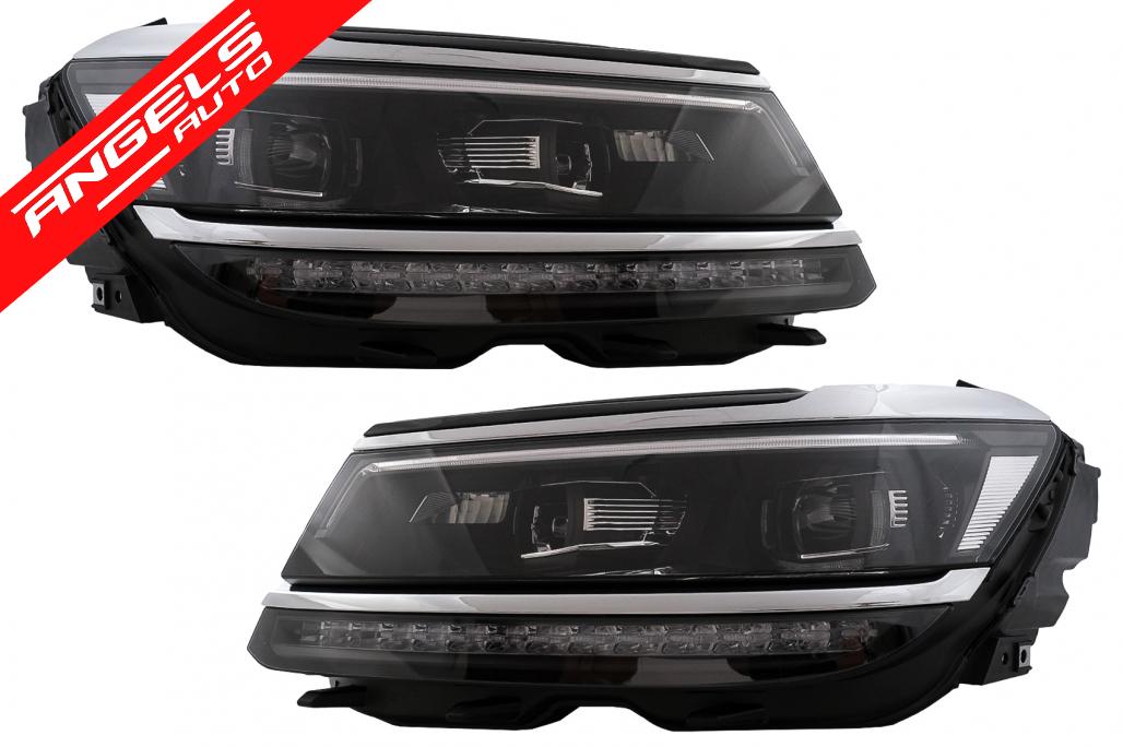 Faruri compatibile cu VW Tiguan II Mk2 (2016-up) R-Line Matrix Design Semnal Dinamic - imagine 6