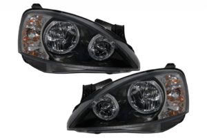 Faruri compatibile cu Opel Corsa C (2001-2006) Angel Eyes Negre