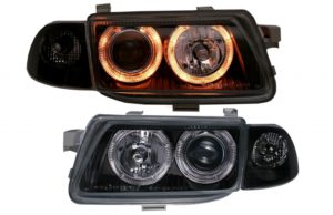 Faruri Angel Eye compatibile cu Opel Astra F (10.1991-02.1998) Negru