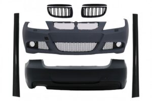 Pachet M compatibil cu BMW Seria 3 E90 (2004-2008) Kit M-Technik cu Grile M Negru