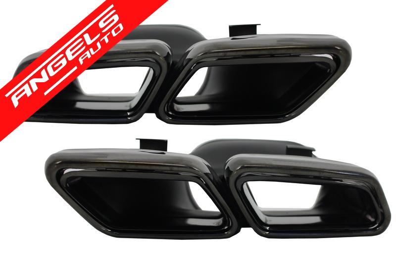 Kit AMG compatibil cu Mercedes W222 S-Class (2013-up) Pachet S63 cu Tipsuri Negre - imagine 6