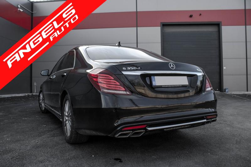 Kit AMG compatibil cu Mercedes W222 S-Class (2013-up) Pachet S63 cu Tipsuri Negre - imagine 8