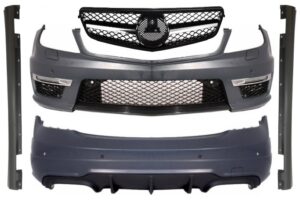 Pachet AMG compatibil cu Mercedes C-class W204 Facelift Kit C63 Design cu Grila