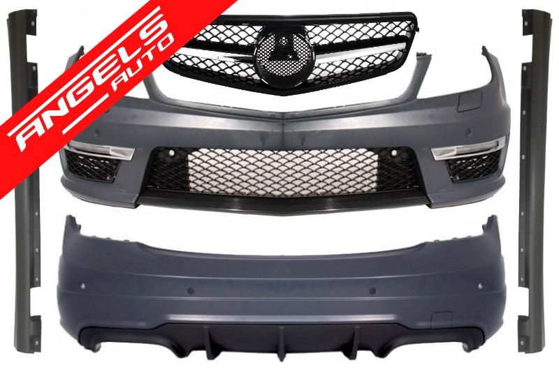 Pachet AMG compatibil cu Mercedes C-class W204 Facelift Kit C63 Design cu Grila