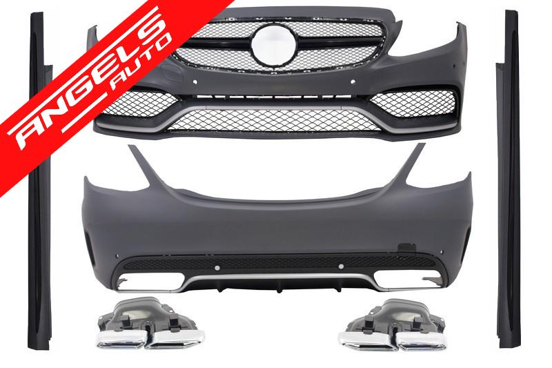Pachet AMG compatibil cu Mercedes C-Class W205 Sedan (2014-up) Kit C63 cu Tobe
